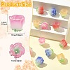 16Pcs 4 Colors Gradient Color Opaque Acrylic Beads MACR-CJ0002-32-2