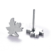 Non-Tarnish Autumn Theme Unisex 304 Stainless Steel Stud Earrings X-EJEW-E254-10P-2