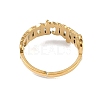 Ion Plating(IP) 304 Stainless Steel Constellation Open Cuff Ring for Women RJEW-C097-01G-04-3