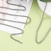 Non-Tarnish 3.28 Feet 304 Stainless Steel Wheat Chains X-STAS-O076-07-3