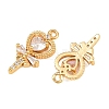 Brass Micro Pave Cubic Zirconia Pendants CU-CBA7392-10G-2