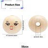 50Pcs Natural Wood Beads WOOD-FG0001-15B-2
