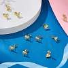 10 Pairs Brass Stud Earrings EJEW-PH0001-52B-4