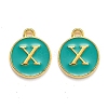 Golden Plated Alloy Enamel Charms ENAM-Q437-15X-1