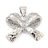 Brass Micro Pave Clear Cubic Zirconia Pendants FIND-Z044-05P-1