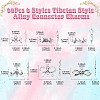 60Pcs 6 Styles Tibetan Style Alloy Connector Charms FIND-CJ0002-21-2