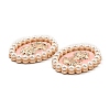 Zinc Alloy Enamel Cabochons ENAM-Q501-01LG-02-3