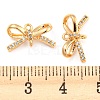 Brass Micro Pave Clear Cubic Zirconia Connector Charms KK-D048-05G-3
