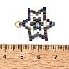 Glass Seed Beads Pendants PALLOY-MZ01457-02-3