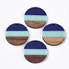 Tri-color Resin & Walnut Wood Pendants RESI-S358-78K-1