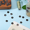 40Pcs 2-Hole Alloy Enamel Flat Round Buttons BUTT-CA0001-36B-4