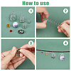 80Pcs 4 Styles Iron Bead Cage Pendants IFIN-HY0001-08-4
