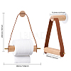 Globleland 2 Sets 2 Colors Wood & Brass Toilet Wall Hanging Perforated Rope Holder FIND-GL0001-51-2