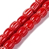 Handmade Lampwork Chevron Beads Strands X-LAMP-K041-01B-20-1