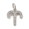 Brass Micro Pave Cubic Zirconia Charms KK-E077-02P-08-1