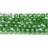 Transparent Electroplate Glass Beads Strands EGLA-A039-T6mm-A03-1