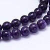 Natural Amethyst Round Bead Strands G-M212-4mm-01C-1