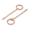 Ion Plating(IP) 304 Stainless Steel Split Key Ring Clasps X1-STAS-L226-009A-RG-2