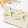 Iron and Raffia Stud Earrings for Women WGF3A03-01-1