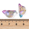 Electroplate and Golden Metal Enlaced Glass Beads X-EGLA-T029-03A-3