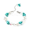 4Pcs Mixed Gemstone Chip Beaded Bracelets Set for Girl Women BJEW-TA00019-4