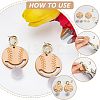 20Pcs 5 Styles Hollow Wooden Pendants WOOD-CA0001-54-6