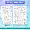 4 Sheets 11.6x8.2 Inch Stick and Stitch Embroidery Patterns DIY-WH0455-101-2