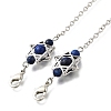 Round Natural Lapis Lazuli Dowsing Pendulums G-M447-07P-08-3