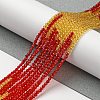 Transparent Gradient Color Glass Beads Strands GLAA-H021-01A-38-5