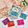  20Pcs 5 Colors Chinese Style Rectangle Cloth Zipper Pouches CON-NB0002-10-6