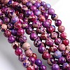 Dyed Natural Imperial Jasper Round Bead Strands G-M274-03-4mm-1