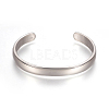304 Stainless Steel Cuff Bangles STAS-I110-10-8mm-2