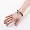 Natural Lava Rock Stretch Charm Bracelets X-BJEW-JB03478-01-3