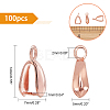 Grade AA Brass Ice Pick Pinch Bails for Pendant Making KK-PH0001-35RG-NR-2
