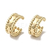 Hamsa Hand Brass Cuff Earrings for Women EJEW-C097-05G-02-1