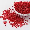 8/0 3mm Baking Paint Glass Seed Beads Loose Spacer Beads X-SEED-S002-K20-1