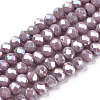 Electroplate Glass Beads Strands EGLA-A034-P3mm-B19-1