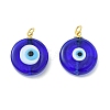 Handmade Evil Eye Lampwork Pendants PALLOY-JF05636-01-1