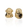 Nickel Free & Lead Free Golden Plated Alloy European Human Beads PALLOY-J169-71G-NR-1