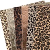 Leopard Print Pattern Imitation Leather Fabric Set FABR-PW0001-042-3