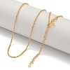 Brass Ball Chain Necklaces for Women NJEW-U011-12G-1