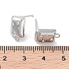Brass Micro Pave Cubic Zirconia Stud Earring Findings KK-E107-22P-3
