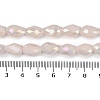 Opaque Solid Color Electroplate Glass Beads Strands EGLA-N013-P6mm-B08-4