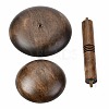 Wooden Dome Shaped Stem Hat Rack AJEW-I051-01A-02-3