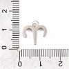 316 Stainless Steel Micro Pave Cubic Zirconia Pendants STAS-K284-01A-P-3