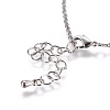 Brass Rolo Chain Necklaces Making MAK-L025-04P-3