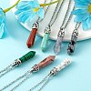 15Pcs 15 Style Natural & Synthetic Gemstone Pendants G-LS0001-75-7