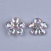 Transparent Acrylic Bead Caps TACR-T007-05F-2