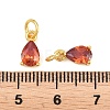 Brass Pave Cubic Zirconia Charms KK-K340-51G-07-3