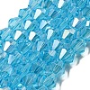 Electroplate Glass Beads Strands EGLA-Q118-6mm-B05-1